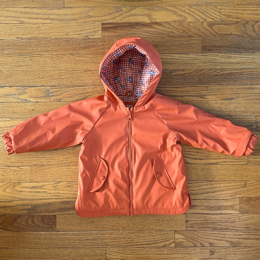 Zara 2-3y Rubberized Lined Rain Coat